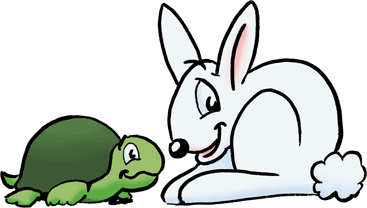 Turtle and Hare cartoon image